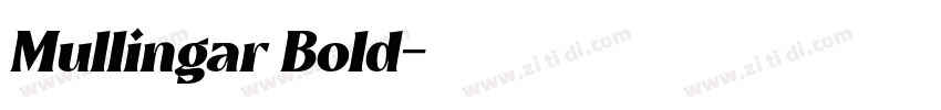 Mullingar Bold字体转换